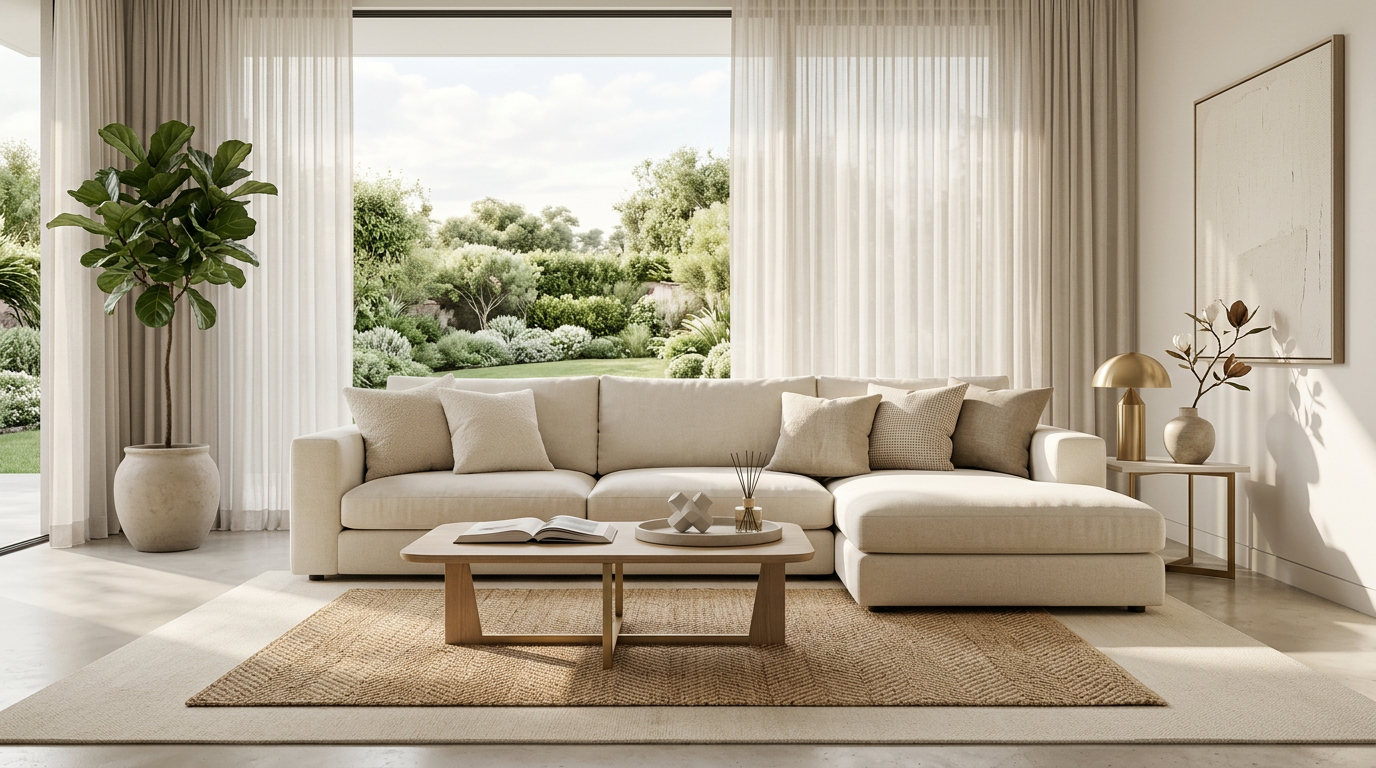 Furniture room scene variation for campaign and product page visual review