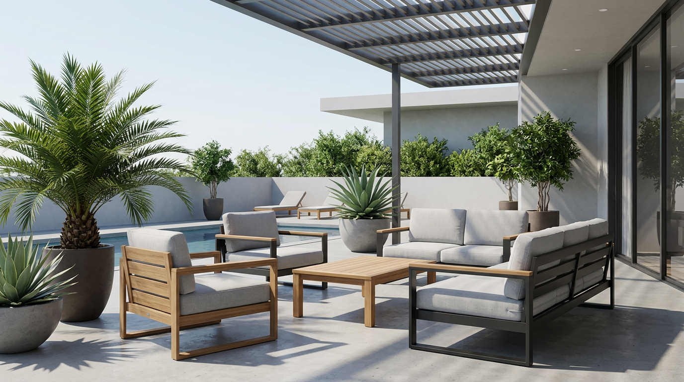 Furniture visual workflow decision between a photoshoot and AI-generated product scene assets